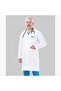 Shirt Collar Medium Length White Mens Doctor Teacher Lab Coat