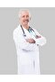 Shirt Collar Medium Length White Mens Doctor Teacher Lab Coat - 3