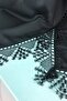 Women's Minacarin Chiffon Lace Needle Embroidered Black Hijab Prayer Mevlüt Cover Evening Dress Shawl - 5