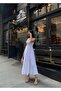 Premium White Midi Length Lace-Up Cotton Bell Dress - 6
