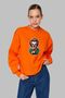 Unisex Oversize Long Sleeve Joker Printed Crew Neck Hoodless Sweatshirt Cotton