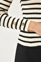 Women's Bone Black Button Detailed Saran Knitwear Blouse Fn03307 - 5
