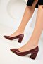 Claret Red Women's Classic Heeled Shoes 18511 - 5