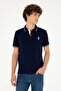 Men's Navy Blue Polo Neck T-Shirt