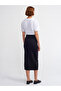 80806 Slit Pencil Skirt-Black - 2