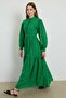 Sicilian Embroidery Dress - Green - 8