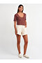 30816 V-neck T-shirt-Brown - 3