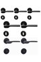 Black Door Handle Eda Round Badge 5 Rooms 2 Wc Apartment Set (3 1 Ev) Black Room