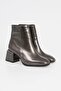 Women's Snake Printed Zippered Heeled Boots - 2