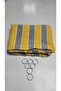 Balcony Curtain with Iron Rings 1st Class Gabardine Fabric Yellow Gray - 2