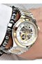 Silver Color Luxury Mechanism Steel Strap Men's Wristwatch + BRACELET WITH GIFT