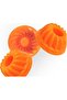 Bybirgül Orange 12-Piece Silicone Mini Cake Mold, Muffin Mold, Airfryer Mold 12 Pieces