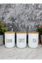 3-Piece Wicker Tea/Coffee/Sugar Jar with Bamboo Lid - 3