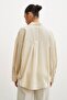 Striped Shirt with Pockets Beige - 3