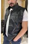 Genuine Leather Biker Chopper Vest - 3
