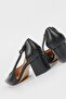 WOMEN'S BLACK GENUINE NATURAL LEATHER HEEL SHOES, NUMBER 35-40 - 7