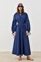 Poplin Volume Skirt - Indigo - 7
