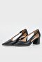 WOMEN'S BLACK GENUINE NATURAL LEATHER HEEL SHOES, NUMBER 35-40 - 3