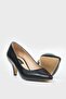 WOMEN'S BLACK GENUINE LEATHER SHORT HEELED STILETTO SHOES, NUMBER 35-41 - 5