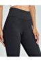 High Waist Fleece Ribbed Thermal Tights Black Color - 6