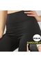High Waist Fleece Ribbed Thermal Tights Black Color - 2