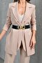 Gold Geometric Design Buckle Faux Leather Detailed Belt 1507 - 3