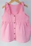 Baby Girl / Child 100% Cotton Back Button Detailed Muslin Dress - 2
