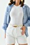 Women's Gold Accessory Closure Detailed Beige Belt 2020 - 2