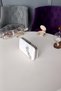 White Leather Metal Case Evening Dress Box Women's Bag with Star Accessories - 2