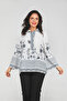 Embroidery Pattern Motif Large Placket Large Size Women's Shirt