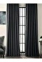 CROWN ANTHRACITE BLANKING 100% BLACKOUT FON CURTAIN FLAT SEAM ALL SIZE AVAILABLE ( EN X SIZE ) LUX1, CLASS - 5