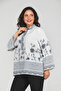 Embroidery Pattern Motif Large Placket Large Size Women's Shirt - 3