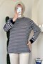 Ma152 Model Striped Navy Blue Tunic - 3