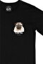 Love Me Pug Dog Black T-Shirt with Pocket Logo Design - 2