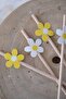 Daisy Themed Straws, 8 Pieces - Daisy Party Birthday Decoration