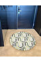 Mira Round Gray Yellow Green Patterned Woven Base Decorative Carpet 5770 - 4