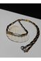Yellow Gray Striped Anti-Tarnish Steel Chain - 3