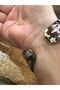 Patterned Stone-Encutured Women's Bracelet Stansart Adjustable Size - 4