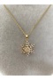 Stainless Steel Snowflake Necklace Body Movable Zircon Stone - 2