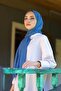 شال تحطم من الخيزران باللون النيلي - 3