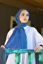 شال تحطم من الخيزران باللون النيلي - 2