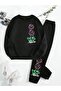 Black Jogger Suit - Women's Crew Neck - 2