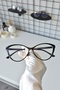 Black Bone Cat Eye Unisex Women's and Men's Blue Block Glasses with Transparent Blue Light Protection Filter