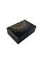 Wooden Patterned Black Jewelry Box / Wooden Organizer / 16X24 cm - 3