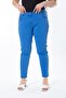 Women's Plus Size Blue Lycra Gabardine Fabric 5-Pocket Trousers 65N38267 - 6
