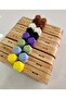 20 cm Blue Wooden Burs with Beads and Micnatis - 4