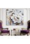Modern Design Flower Canvas Smiley Painting - 3