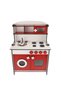 Red Colored Wooden Kitchen Play Set - Gift Detailed Montessori Kç002