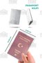 Transparent Luggage Cover Set of 5 (Luggage Cover-Wheel Cover-Belt-Label-Passport Holder) - 5