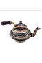 Large Nostalgic Enamel Teapot Embroidered - 2